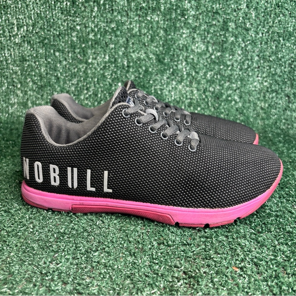 NOBULL Superfabric Trainer Womens Size 7 Black Pink‎ Running Workout Shoes